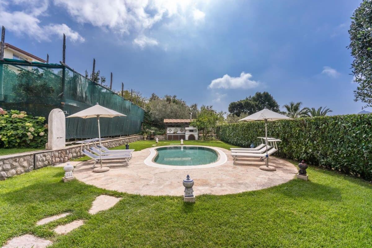 Villa Mimosa Rustic Elegance Views & Pool Massa Lubrense Luaran gambar